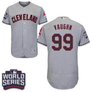 6863428770bf1_1 indians #99 Ricky Vaughn Grey Flexbase Authentic Collection 2016 World Series Bound Stitched MLB Jersey