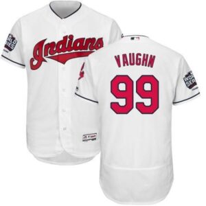 686342a93bbfe_1 indians #99 Ricky Vaughn White Flexbase Authentic Collection 2016 World Series Bound Stitched MLB Jersey