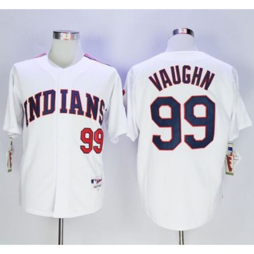 686342af2f754_1 indians #99 Ricky Vaughn White 1978 Turn Back The Clock Stitched MLB Jersey