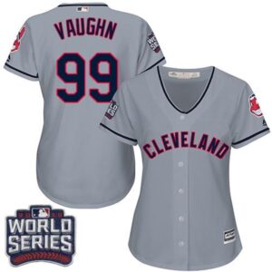 686342b74bef3_1 indians #99 Ricky Vaughn Grey 2016 World Series Bound Women's Road Stitched MLB Jersey