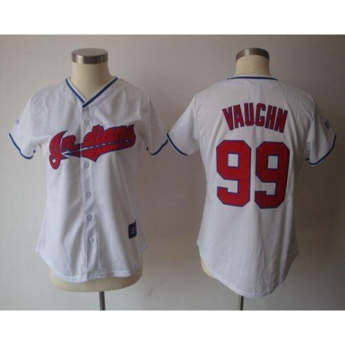 686342c14f8e5_1 indians #99 Ricky Vaughn White Women's Fashion Stitched MLB Jersey