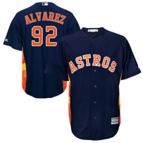 686342d1a6b8d_1 Men's Houston Astros #92 Yordan Alvarez Navy Cool Base Stitched MLB Jersey