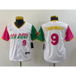 686342f7433ec_1 Youth San Diego Padres #9 Jake Cronenworth 2022 White City Connect Stitched Baseball Jersey