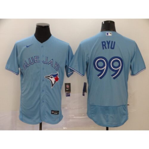686342fc41b2d_1 Men's Toronto Blue Jays #99 Hyun-jin Ryu Blue Flex Base Stitched MLB Jersey