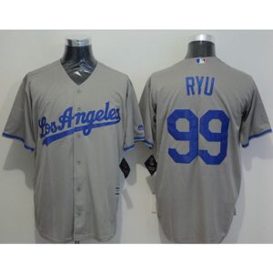68634316ceae5_1 Dodgers #99 Hyun-Jin Ryu Grey New Cool Base Stitched MLB Jersey