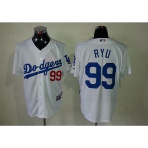 6863432017e6a_1 Dodgers #99 Hyun-Jin Ryu White Cool Base Stitched MLB Jersey