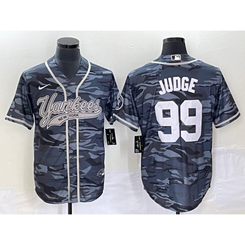 6863434d492cd_1 Men's New York Yankees #99 Aaron Judge Gray Camo With Patch Cool Base Stitched Baseball Jersey