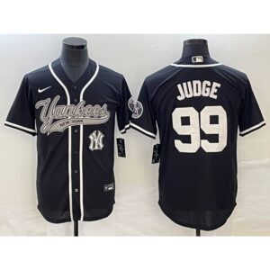 6863435c27321_1 Men's New York Yankees #99 Aaron Judge Black With Patch Cool Base Stitched Baseball Jersey