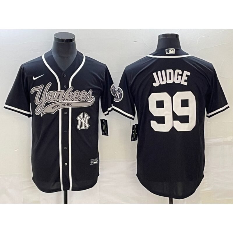 6863435c27321_1 Men's New York Yankees #99 Aaron Judge Black With Patch Cool Base Stitched Baseball Jersey