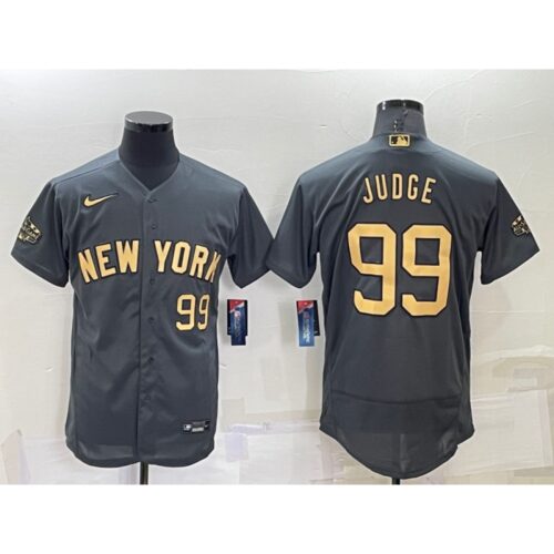 6863436b8ca11_1 Men's New York Yankees #99 Aaron Judge 2022 All-Star Charcoal Flex Base Stitched Baseball Jersey