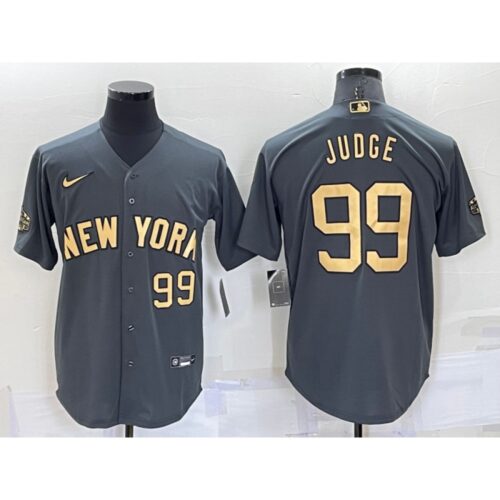 686343716aee5_1 Men's New York Yankees #99 Aaron Judge 2022 All-Star Charcoal Cool Base Stitched Baseball Jersey