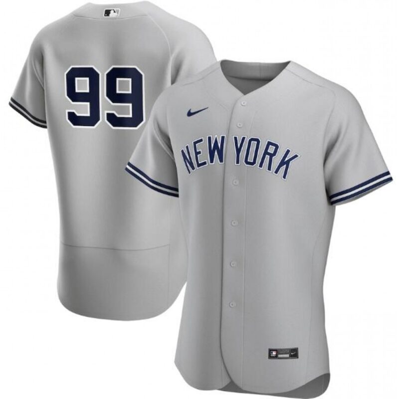 6863437e0143c_1 Men's New York Yankees #99 Aaron Judge Grey Flex Base Stitched Jersey