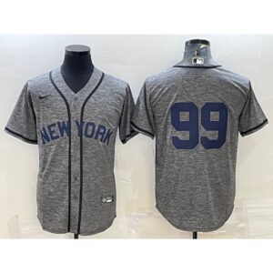 68634380e7743_1 Men's New York Yankees #99 Aaron Judge Grey Cool Base Stitched Jersey