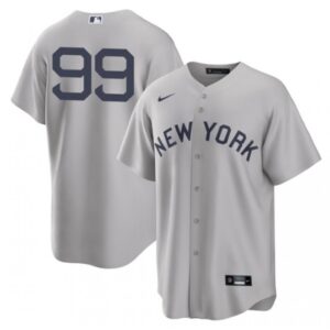 6863438728a7a_1 Men's New York Yankees #99 Aaron Judge 2021 Grey Field of Dreams Cool Base Stitched Baseball Jersey