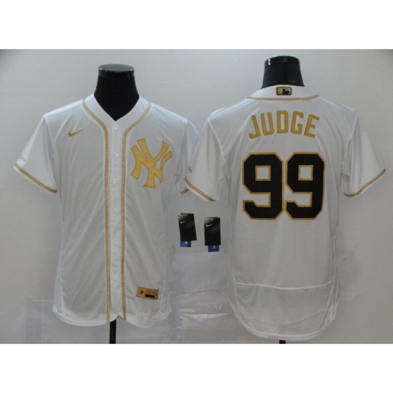 686343b44a5c4_1 Men's New York Yankees #99 Aaron Judge White Golden Flex Base Stitched MLB Jersey