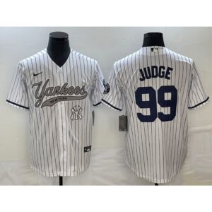 686343c3a1b9c_1 Men's New York Yankees #99 Aaron Judge White With Patch Cool Base Stitched Baseball Jersey