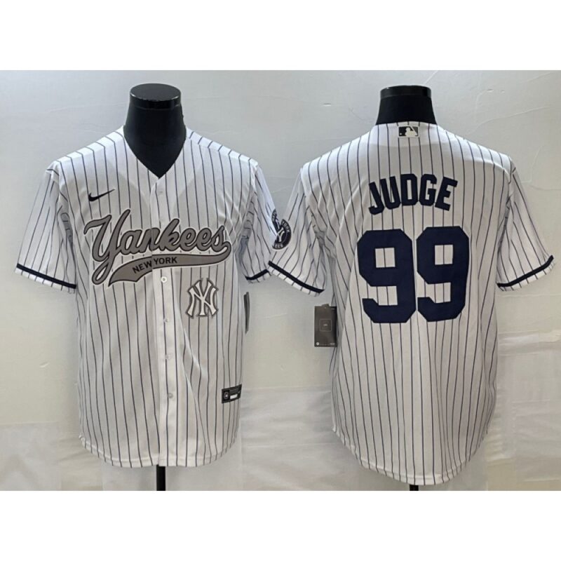 686343c3a1b9c_1 Men's New York Yankees #99 Aaron Judge White With Patch Cool Base Stitched Baseball Jersey