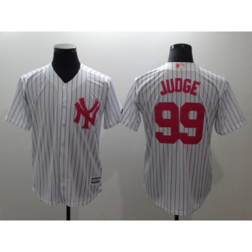 686343c9b5748_1 Men's New York Yankees #99 Aaron Judge White Pink Cool Base Stitched MLB Jersey