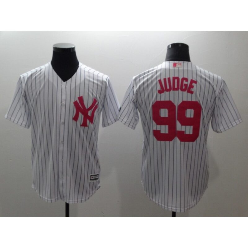 686343c9b5748_1 Men's New York Yankees #99 Aaron Judge White Pink Cool Base Stitched MLB Jersey