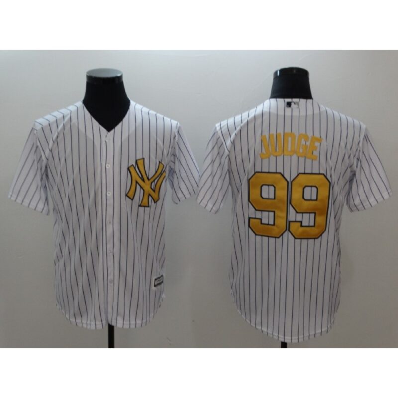 686343cfad24a_1 Men's New York Yankees #99 Aaron Judge White Gold Cool Base Stitched MLB Jersey