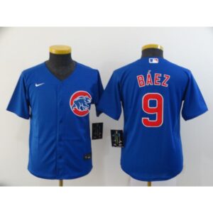 68634458c3c44_1 Youth Chicago Cubs Blue #9 Javier Baez Cool Base Stitched MLB Jersey