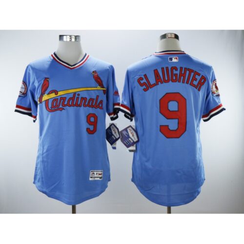 6863447f32475_1 Men's St.Louis Cardinals #9 Enos Slaughter Light Blue Cooperstown Collection Flexbase Stitched MLB Jersey