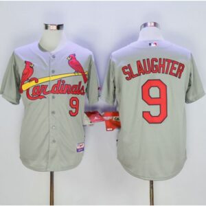 68634485a4ed7_1 Cardinals #9 Enos Slaughter Grey Cool Base Stitched MLB Jersey