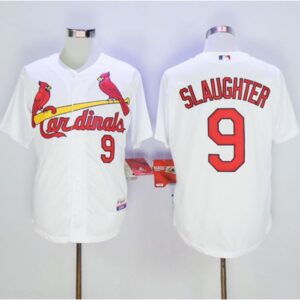 686344889bb16_1 Cardinals #9 Enos Slaughter White Cool Base Stitched MLB Jersey