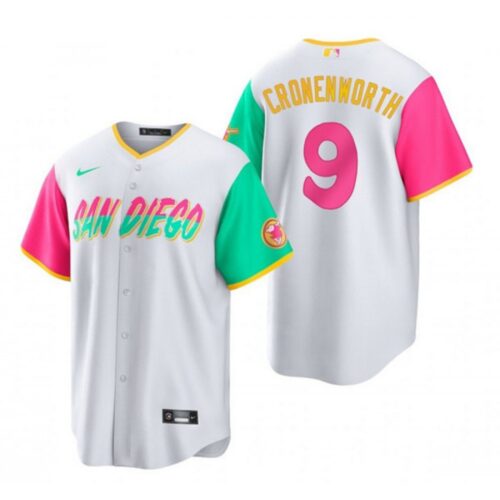 686344c748194_1 Men's San Diego Padres #9 Jake Cronenworth 2022 White City Connect Cool Base Stitched Jersey