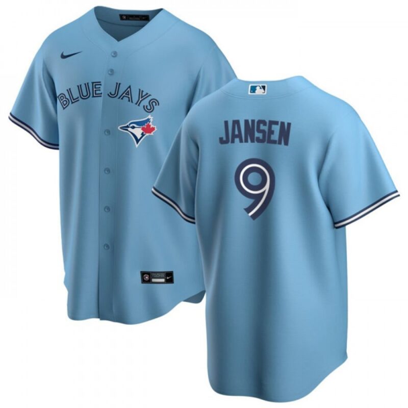 686344d29cd24_1 Men's Toronto Blue Jays #9 Danny Jansen Light Blue Cool Base Stitched Jersey