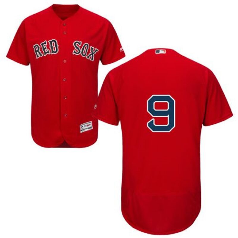 686345a44372a_1 Red Sox #9 Ted Williams Red Flexbase Authentic Collection Stitched MLB Jersey