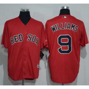 686345a728f00_1 Red Sox #9 Ted Williams Red New Cool Base Stitched MLB Jersey