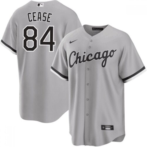 686345ad25a53_1 Men's Chicago White Sox #84 Dylan Cease Gray Cool Base Stitched Jersey