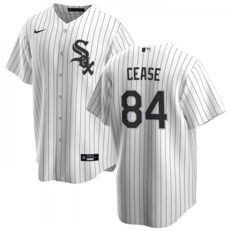 686345b03bbea_1 Men's Chicago White Sox #84 Dylan Cease White Cool Base Stitched Jersey