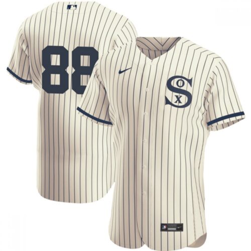 686345b623876_1 Men's Chicago White Sox #88 Luis Robert 2021 Cream/Navy Field of Dreams Flex Base Stitched Jersey