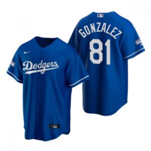6863460b2160d_1 Men's Los Angeles Dodgers #81 Victor Gonzalez Royal 2020 World Series Champions Home Patch Cool Base Stitched Jersey