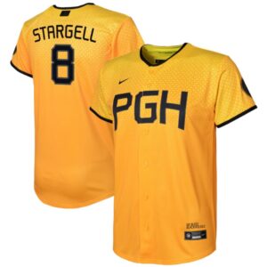 686346232a476_1 Youth Pittsburgh Pirates #8 Willie Stargell Gold 2023 City Connect Stitched Jersey