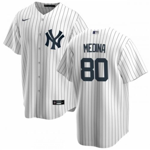 68634627e611a_1 Men's New York Yankees #80 Luis Medina White Cool Base Stitched Baseball Jersey