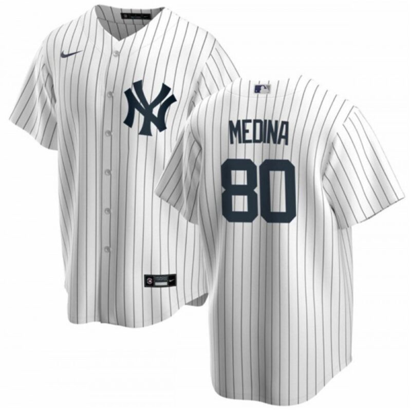 68634627e611a_1 Men's New York Yankees #80 Luis Medina White Cool Base Stitched Baseball Jersey