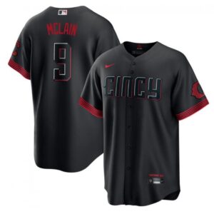 6863463c52fb1_1 Youth Cincinnati Reds #9 Matt McLain Black 2023 City Connect Stitched Baseball Jersey