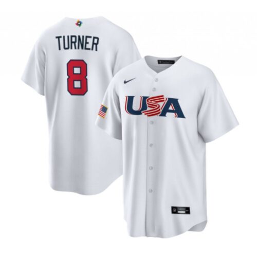 68634667a1494_1 Men's USA Baseball #8 Trea Turner 2023 White World Baseball Classic Stitched Jersey