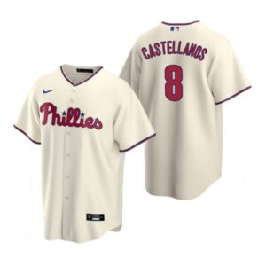 686346700d5c3_1 Men's Philadelphia Phillies #8 Nick Castellanos Cream Cool Base Stitched Jersey