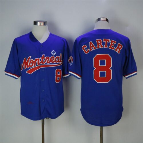 6863469c1c909_1 Men's Montreal Expos #8 Gary Carter Blue Cooperstown Collection Mesh Batting Practice Stitched MLB Jersey