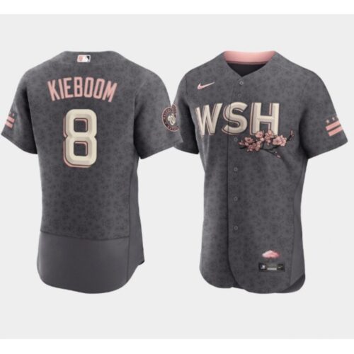6863469f34ca8_1 Men's Washington Nationals #8 Carter Kieboom 2022 Grey City Connect Cherry Blossom Flex Base Stitched MLB Jersey