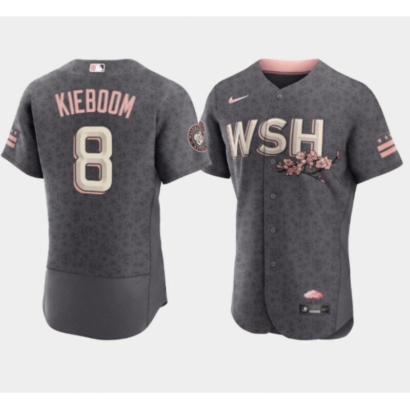 6863469f34ca8_1 Men's Washington Nationals #8 Carter Kieboom 2022 Grey City Connect Cherry Blossom Flex Base Stitched MLB Jersey