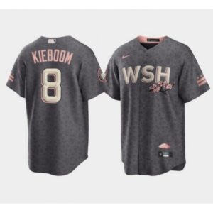 686346a258ed5_1 Men's Washington Nationals #8 Carter Kieboom 2022 Grey City Connect Cherry Blossom Cool Base Stitched Jersey
