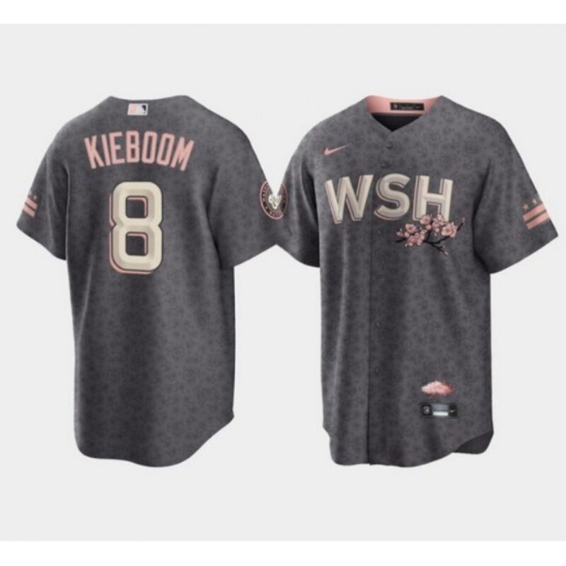 686346a258ed5_1 Men's Washington Nationals #8 Carter Kieboom 2022 Grey City Connect Cherry Blossom Cool Base Stitched Jersey
