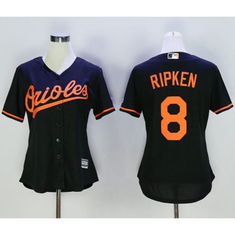 686346ab438b5_1 Orioles #8 Cal Ripken Black Women's Alternate Stitched MLB Jersey