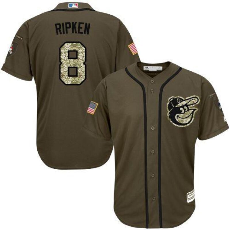 686346b2b44d2_1 Orioles #8 Cal Ripken Green Salute to Service Stitched Youth MLB Jersey