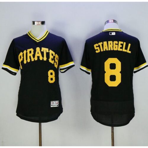 686346c0aab7b_1 Pirates #8 Willie Stargell Black Flexbase Authentic Collection Cooperstown Stitched MLB Jersey